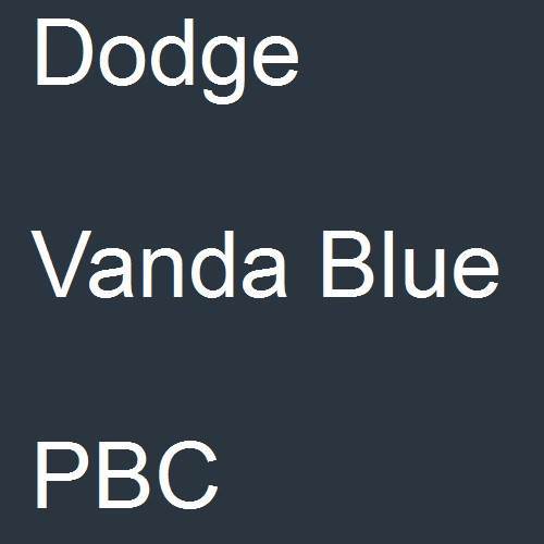 Dodge, Vanda Blue, PBC.